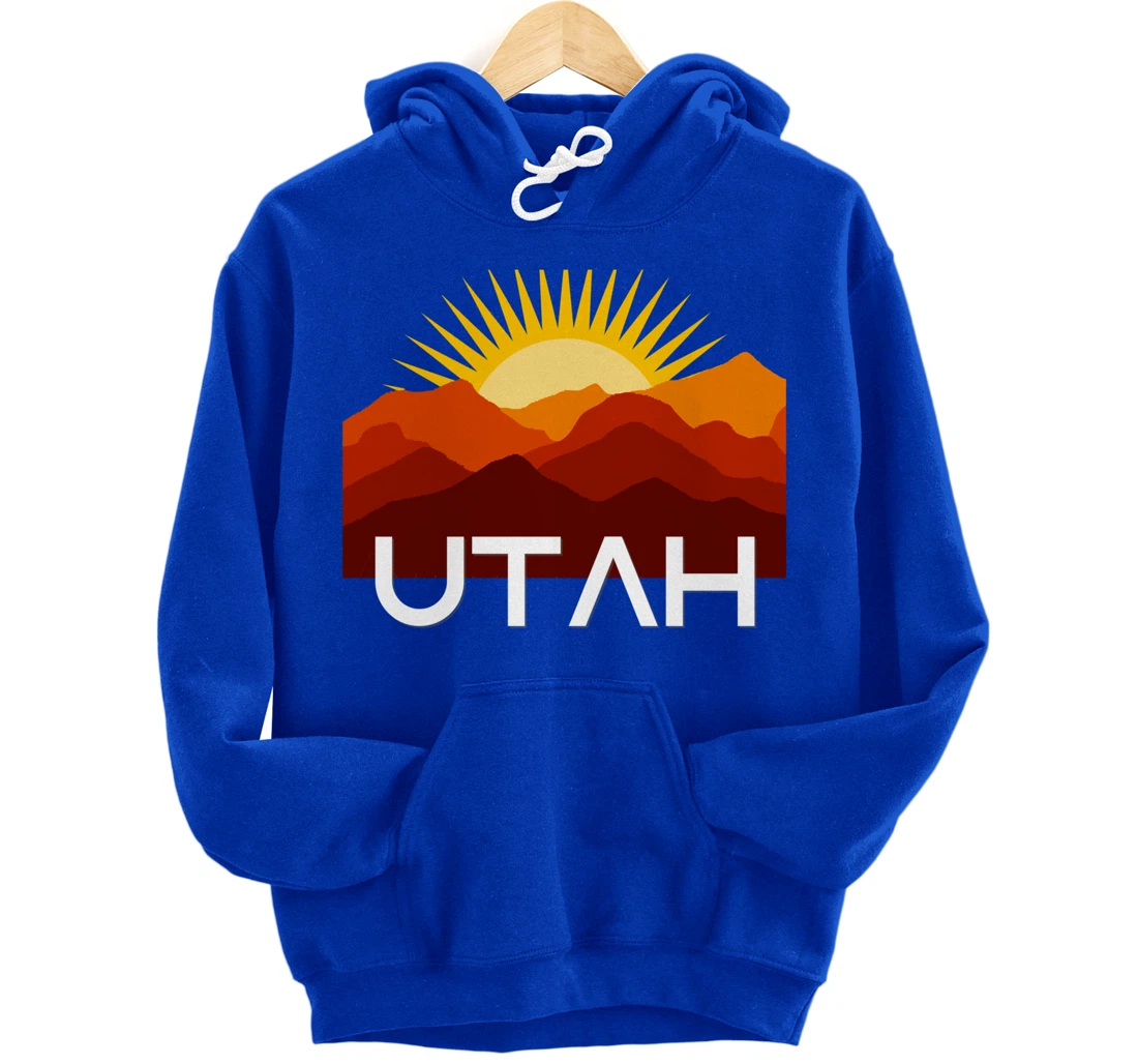 Utah Desert Souvenir Vintage Retro Southwest Sunset Tourist Pullover Hoodie