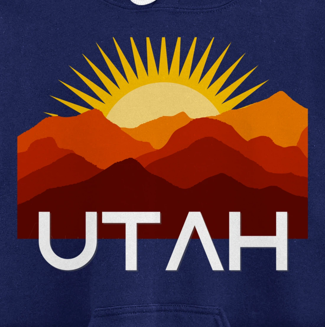 Utah Desert Souvenir Vintage Retro Southwest Sunset Tourist Pullover Hoodie