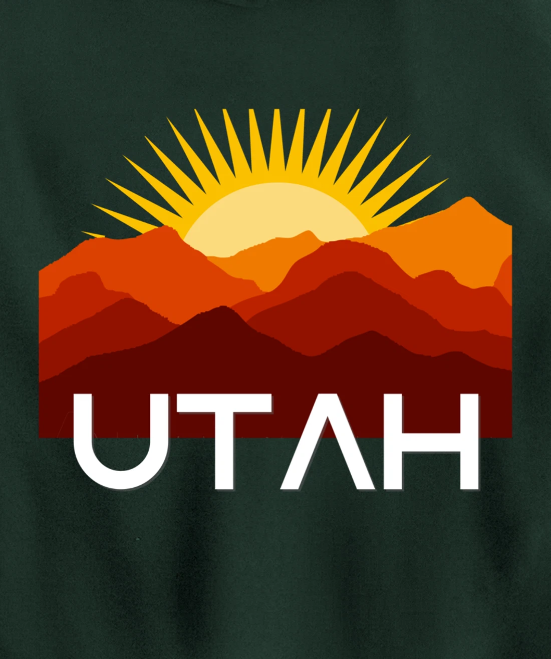Utah Desert Souvenir Vintage Retro Southwest Sunset Tourist Pullover Hoodie