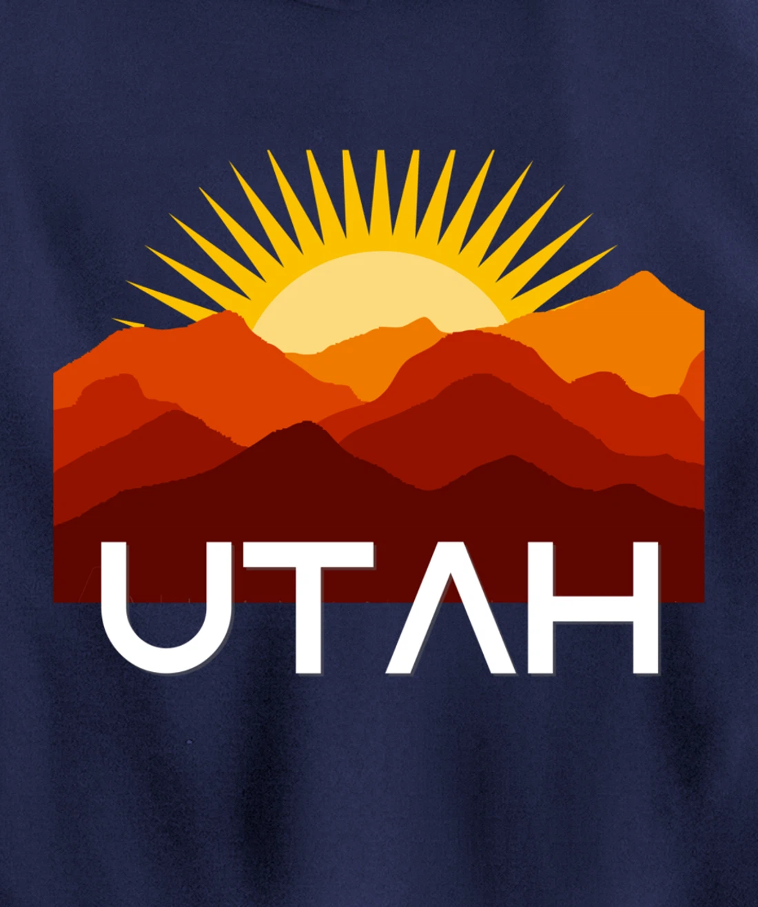 Utah Desert Souvenir Vintage Retro Southwest Sunset Tourist Pullover Hoodie