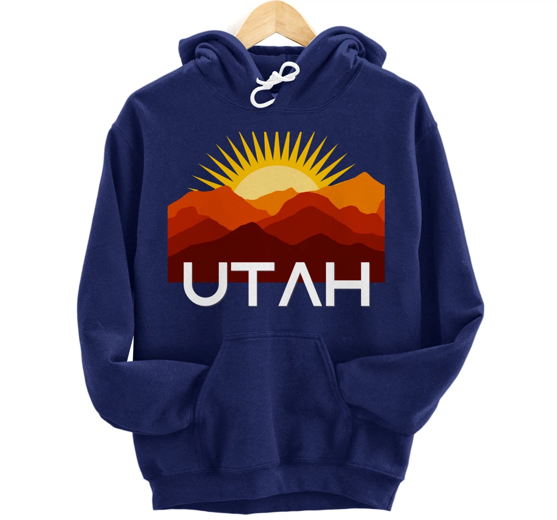 Utah Desert Souvenir Vintage Retro Southwest Sunset Tourist Pullover Hoodie
