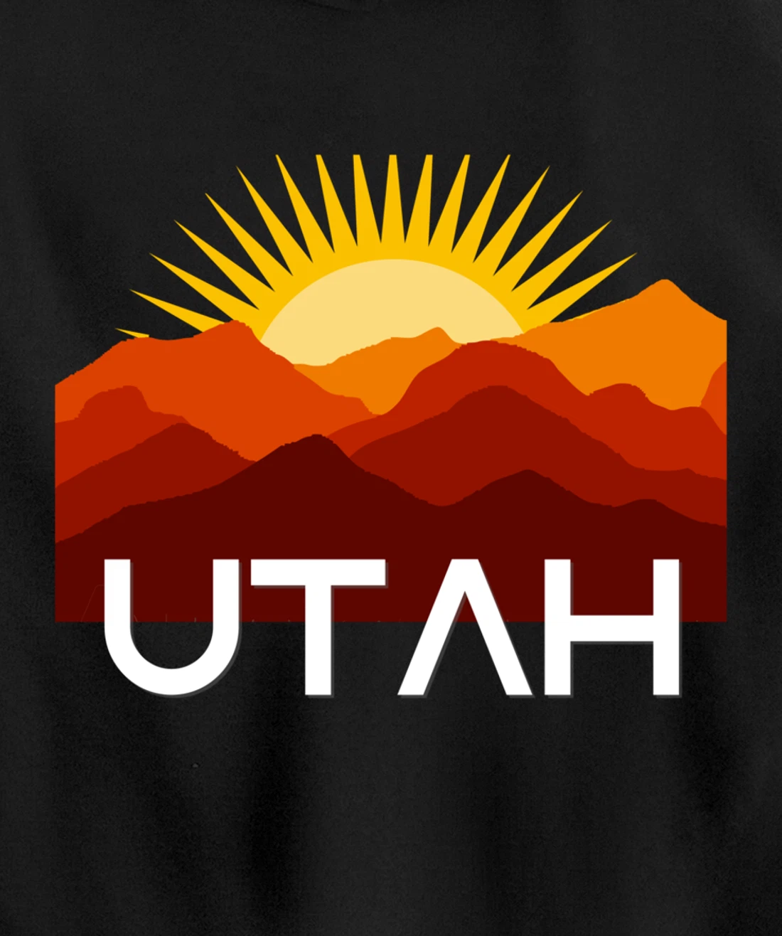 Utah Desert Souvenir Vintage Retro Southwest Sunset Tourist Pullover Hoodie