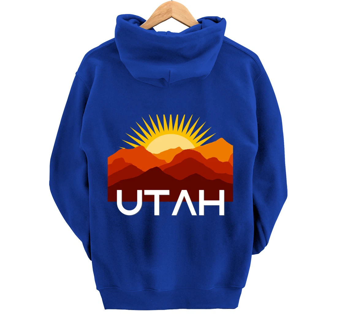 Utah Desert Souvenir Vintage Retro Southwest Sunset Tourist Pullover Hoodie