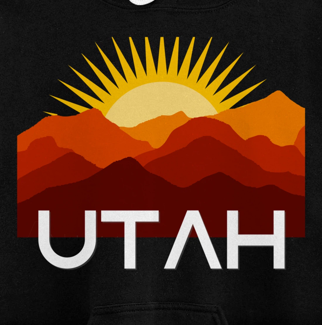 Utah Desert Souvenir Vintage Retro Southwest Sunset Tourist Pullover Hoodie