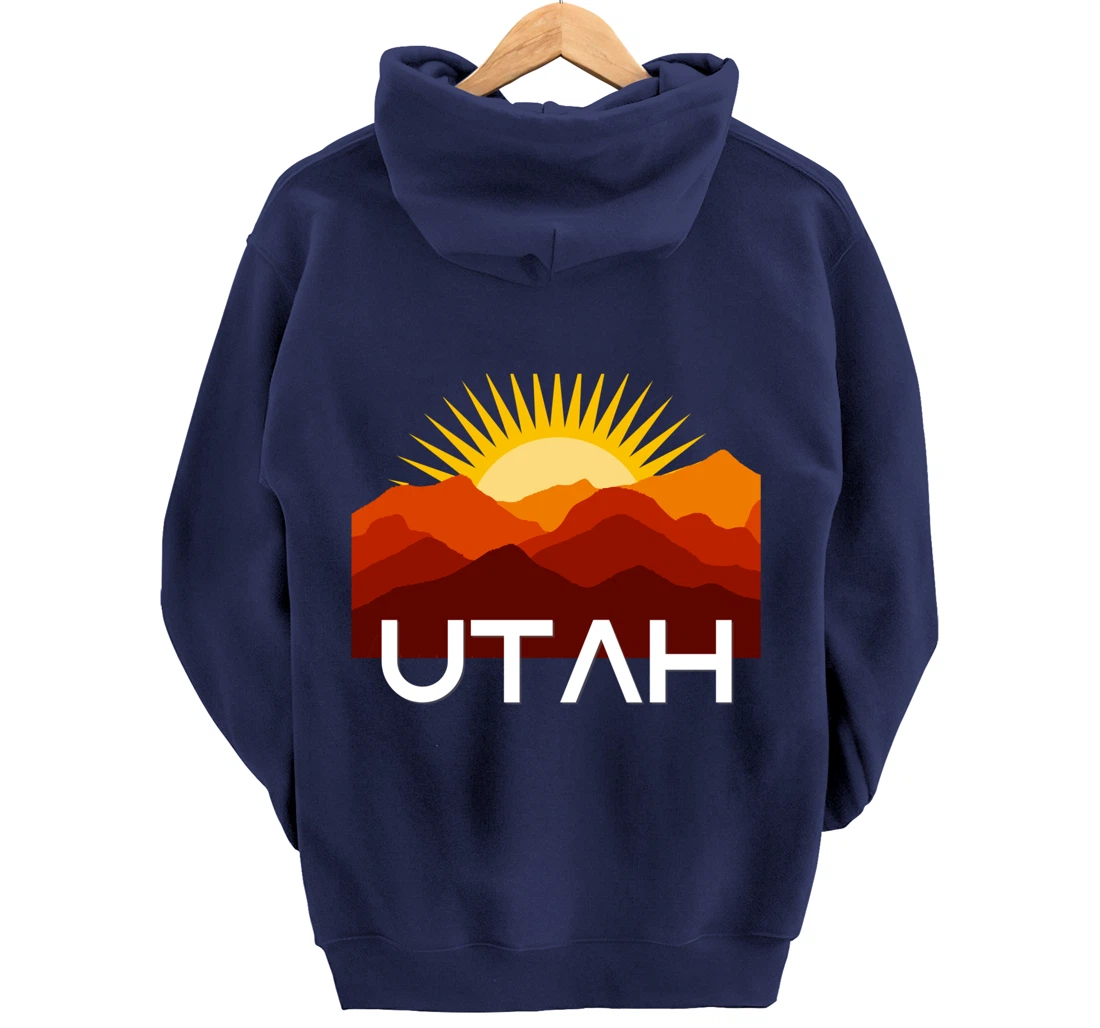 Utah Desert Souvenir Vintage Retro Southwest Sunset Tourist Pullover Hoodie