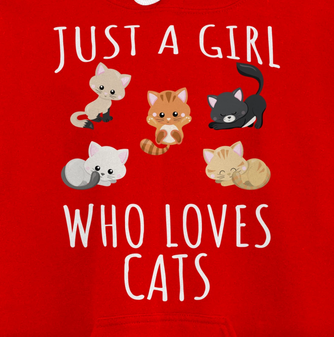 Just a girl who loves Cats - Funny Kitten Pullover Hoodie