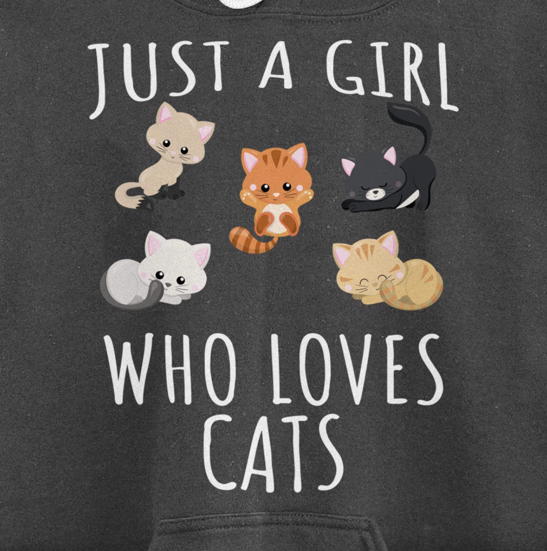 Just a girl who loves Cats - Funny Kitten Pullover Hoodie