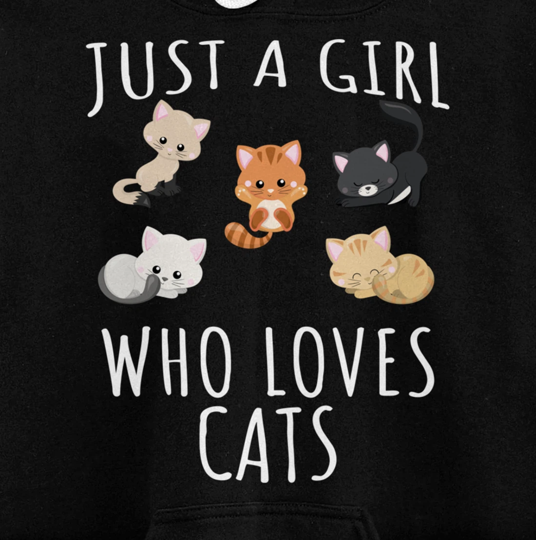 Just a girl who loves Cats - Funny Kitten Pullover Hoodie