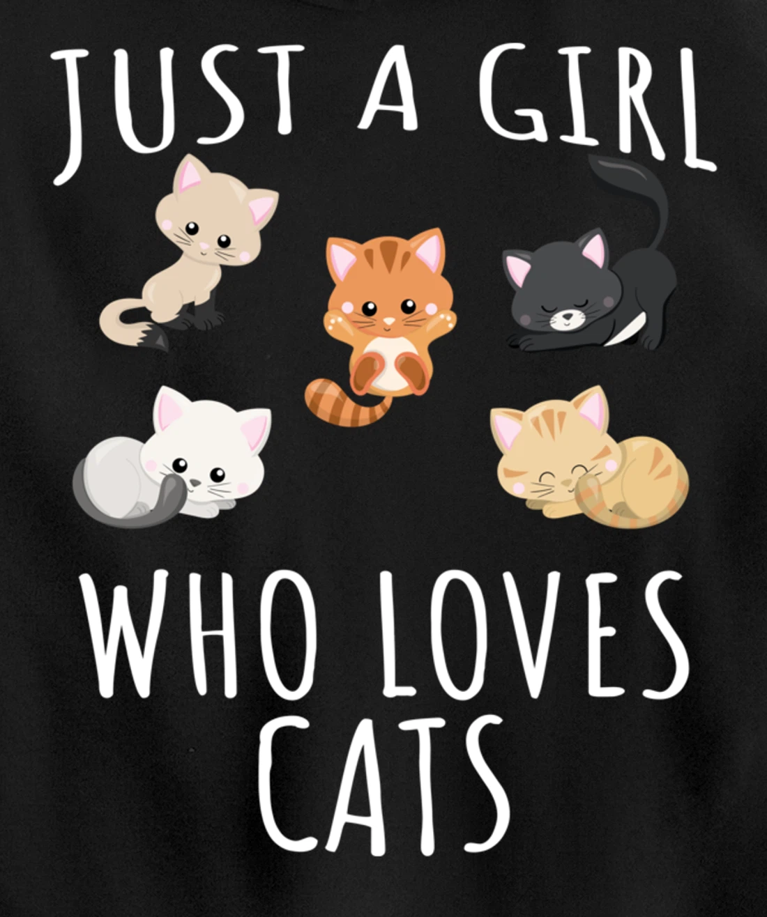 Just a girl who loves Cats - Funny Kitten Pullover Hoodie