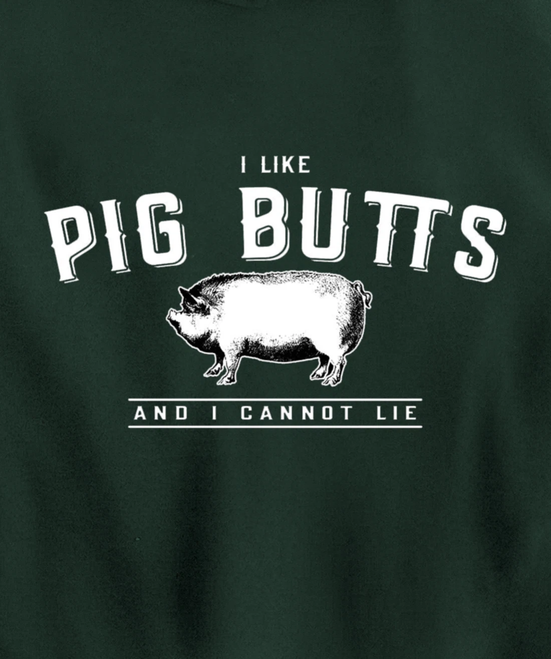 I Like Pig Butts And I Cannot Lie- Funny Pig Lover BBQ Gift Pullover Hoodie