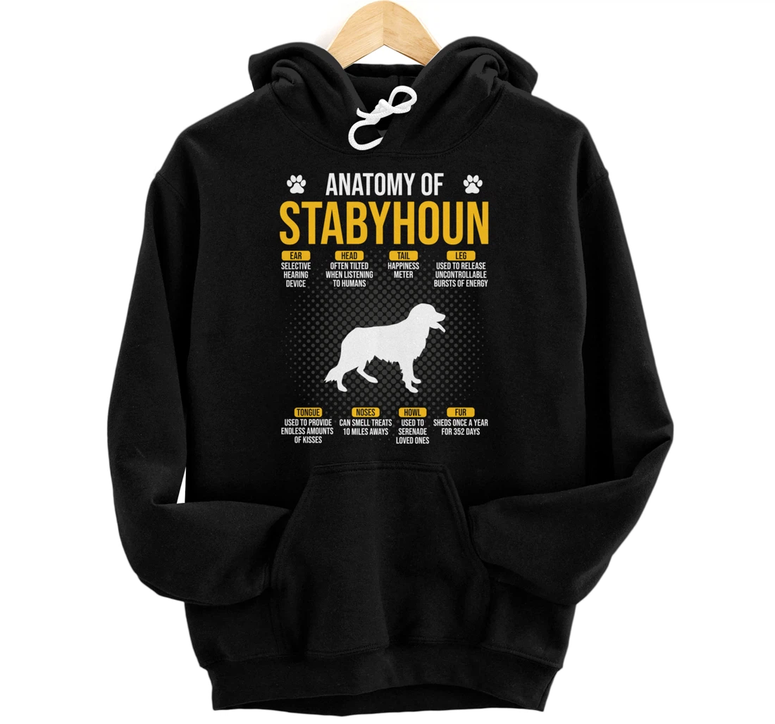 Anatomy Of Stabyhoun Dog Lover Pullover Hoodie