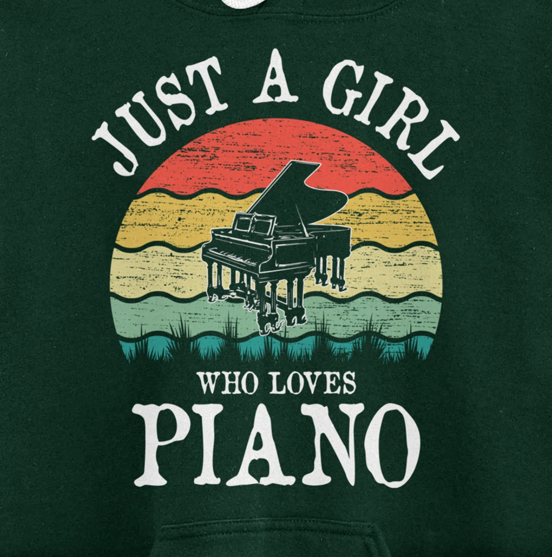 Just A Girl Who Loves Piano Pullover Hoodie