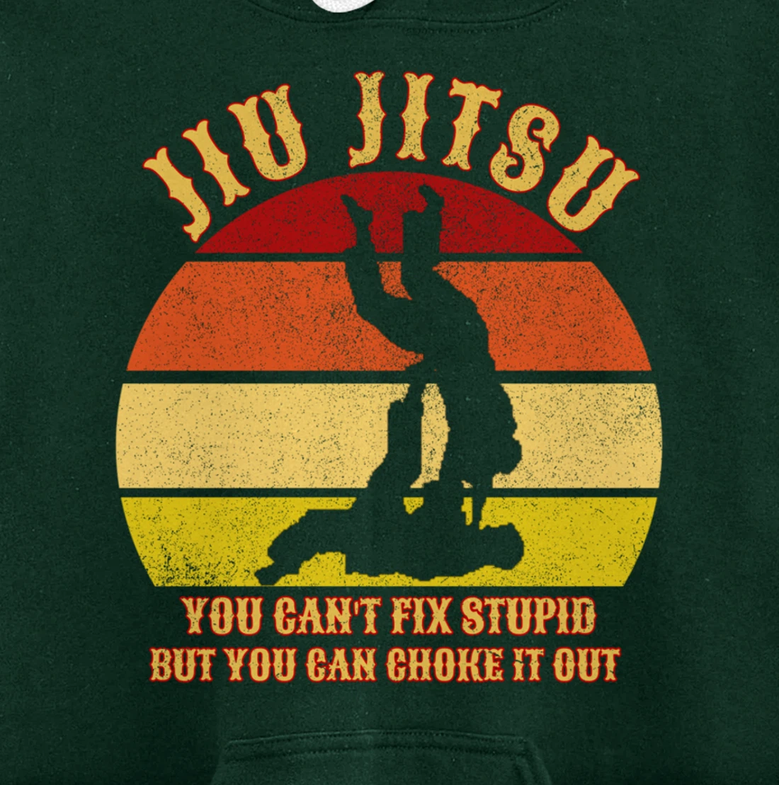 Jiu Jitsu Shirts Funny Can't Fix Stupid Men BJJ MMA Jujitsu Pullover Hoodie
