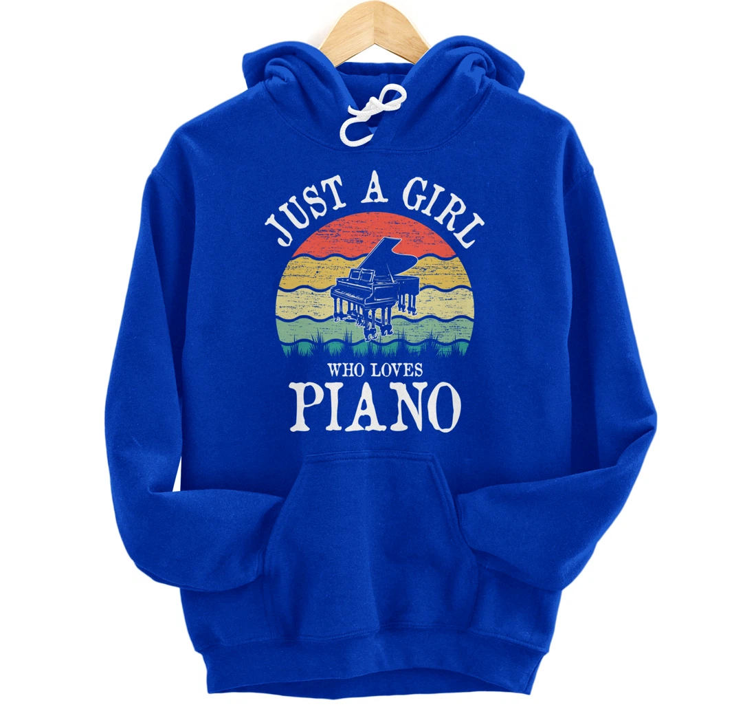 Just A Girl Who Loves Piano Pullover Hoodie