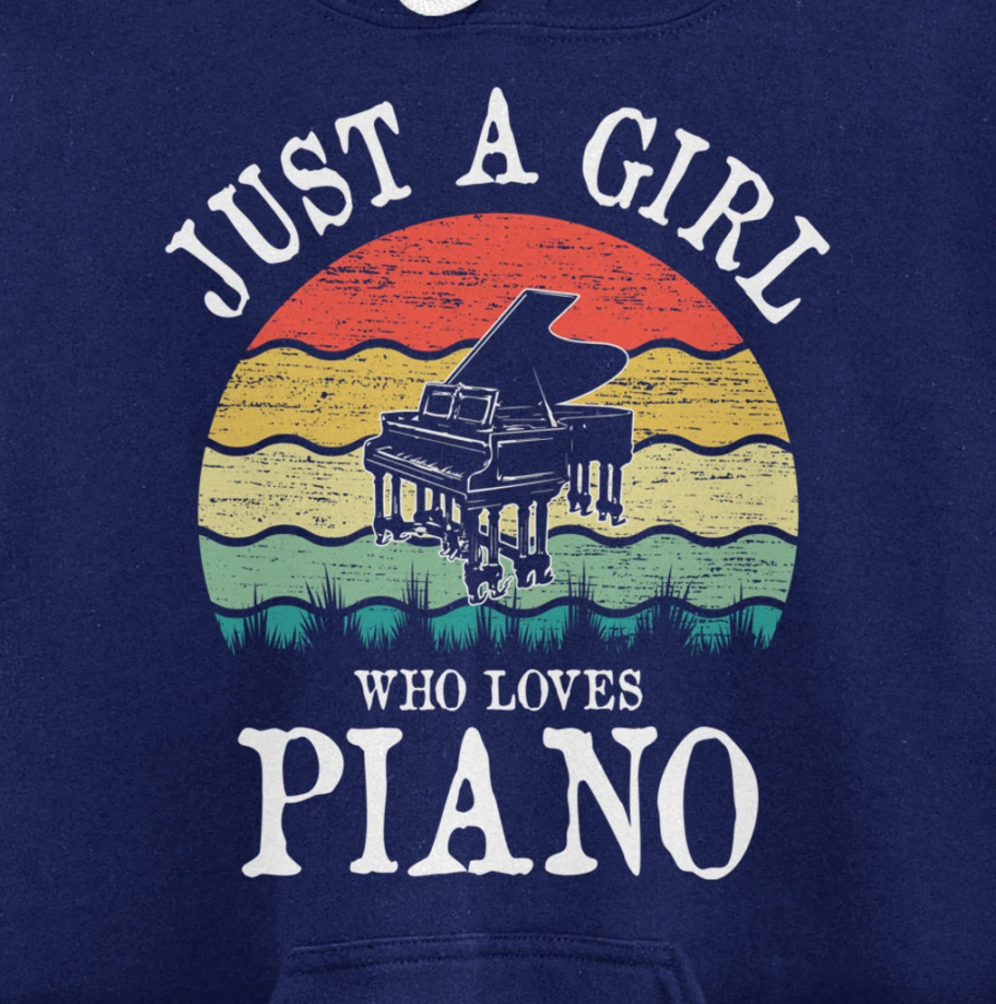 Just A Girl Who Loves Piano Pullover Hoodie