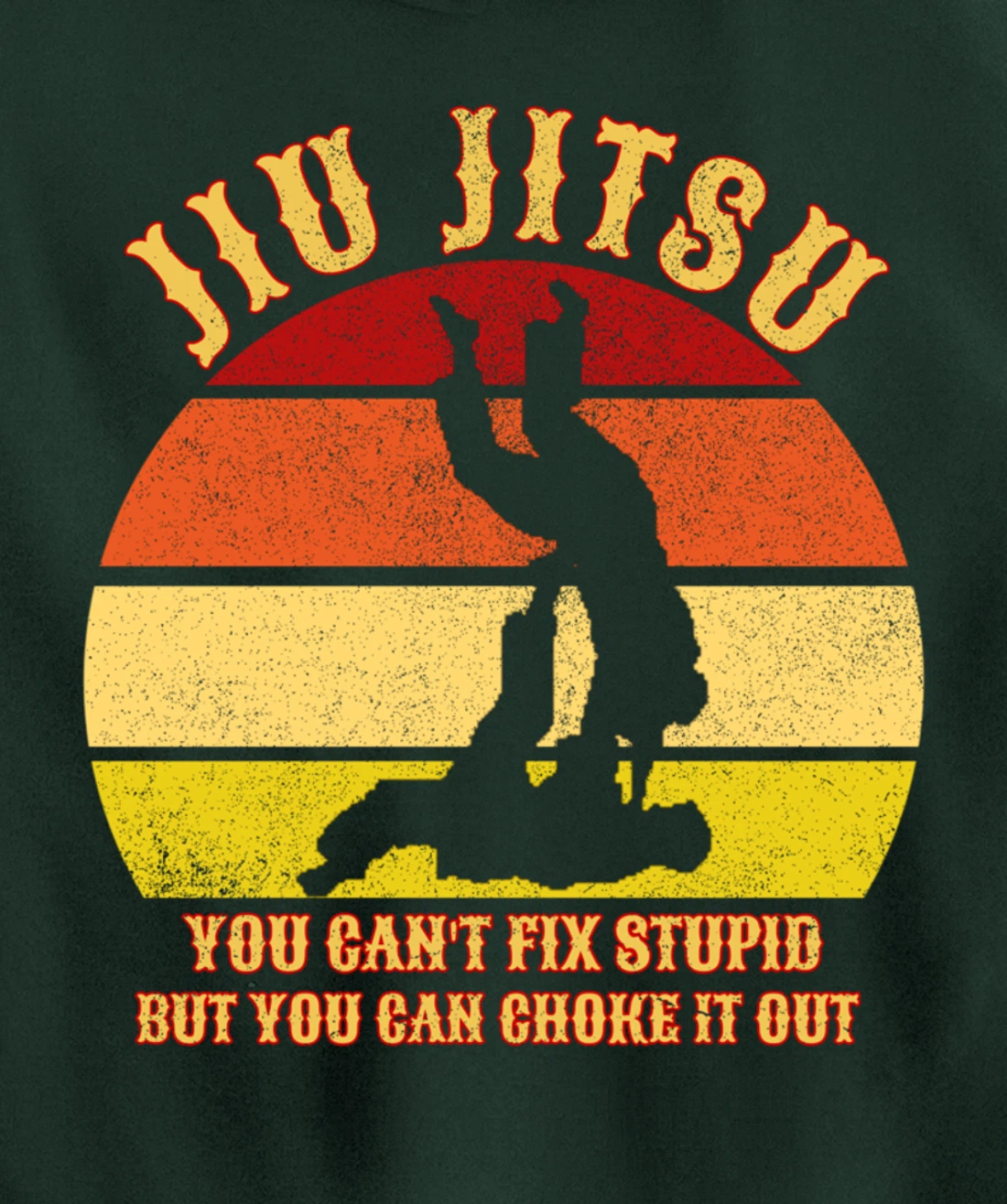 Jiu Jitsu Shirts Funny Can't Fix Stupid Men BJJ MMA Jujitsu Pullover Hoodie