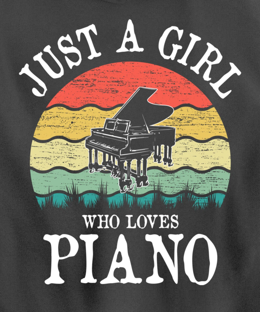 Just A Girl Who Loves Piano Pullover Hoodie
