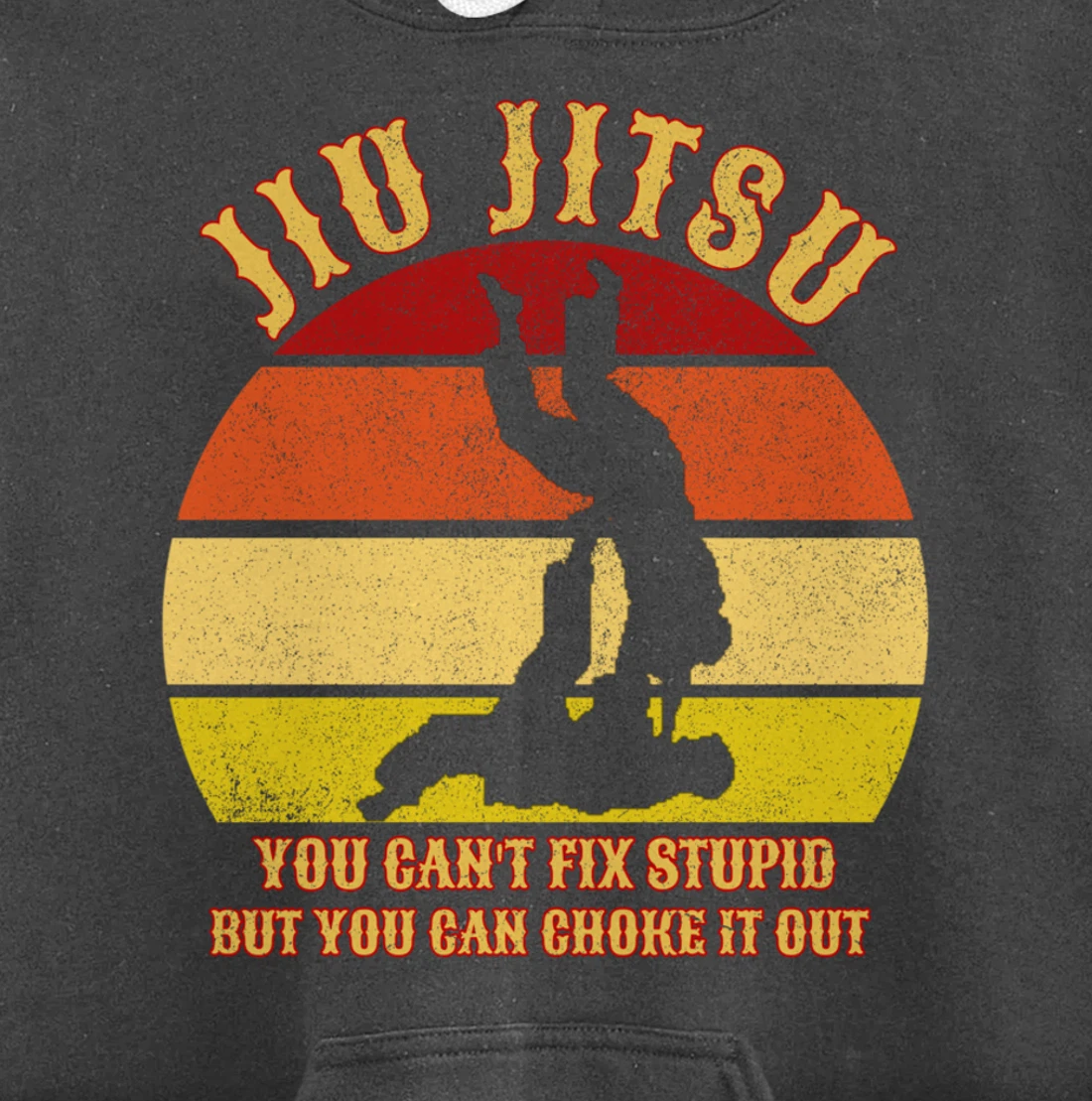 Jiu Jitsu Shirts Funny Can't Fix Stupid Men BJJ MMA Jujitsu Pullover Hoodie