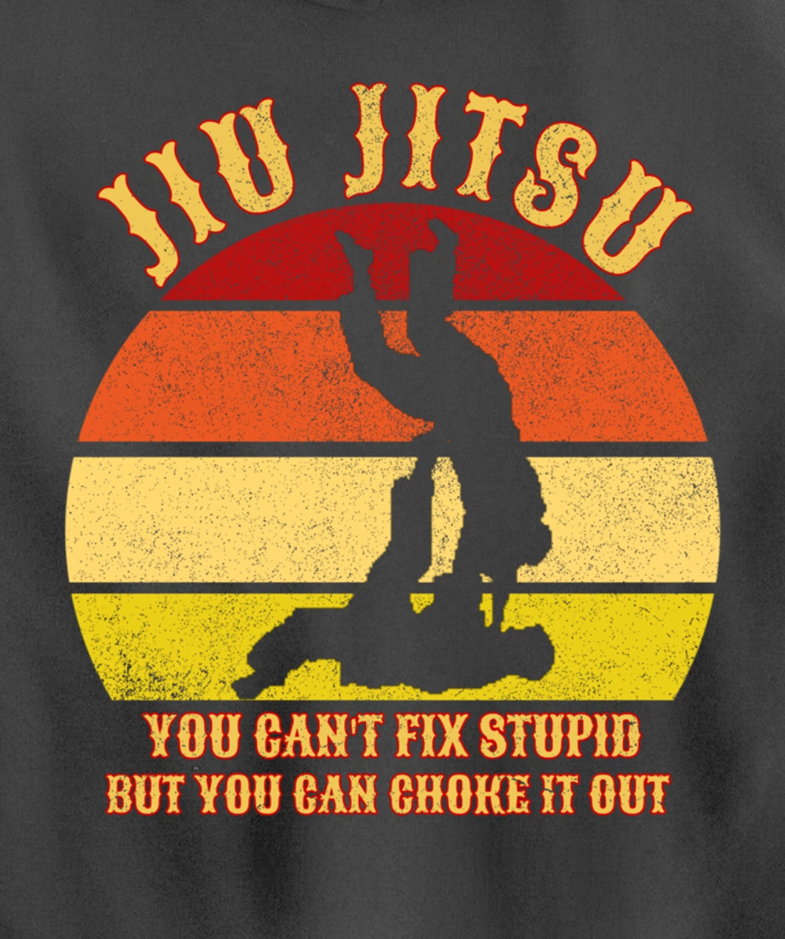 Jiu Jitsu Shirts Funny Can't Fix Stupid Men BJJ MMA Jujitsu Pullover Hoodie