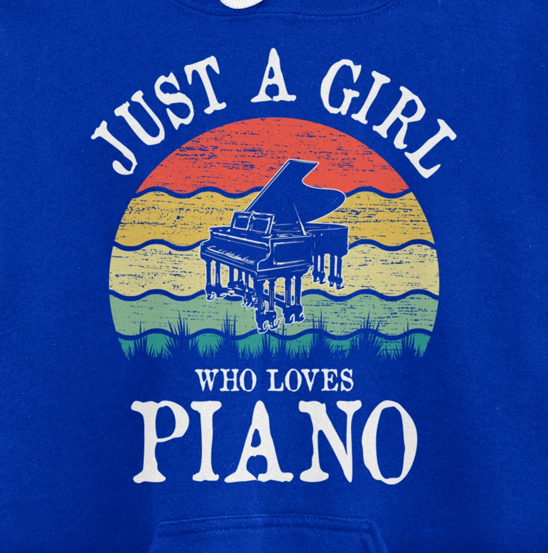 Just A Girl Who Loves Piano Pullover Hoodie