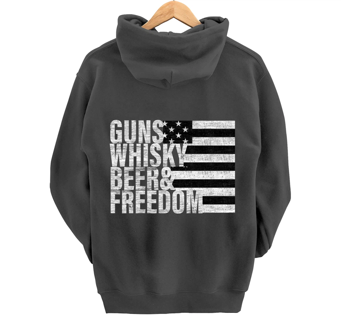 Guns Whisky Beer & Freedom Pullover Hoodie