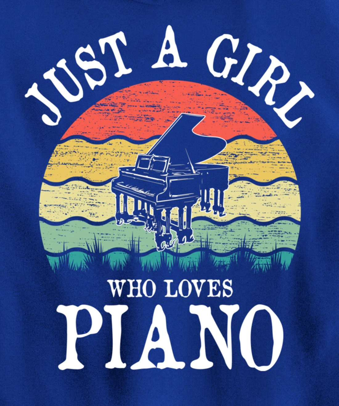 Just A Girl Who Loves Piano Pullover Hoodie