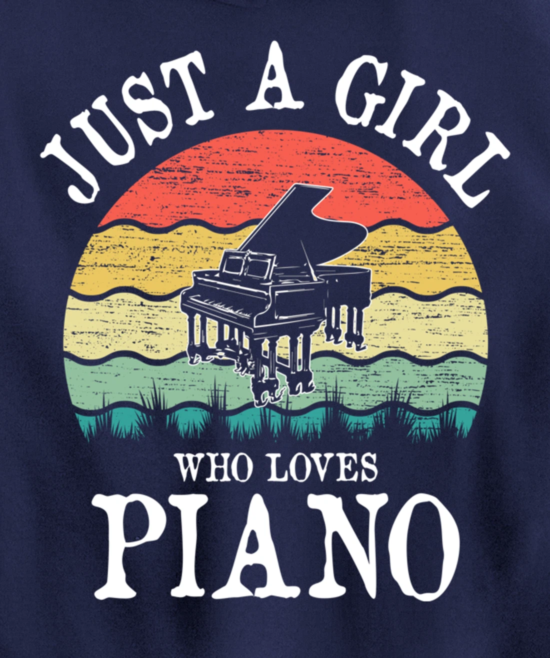 Just A Girl Who Loves Piano Pullover Hoodie