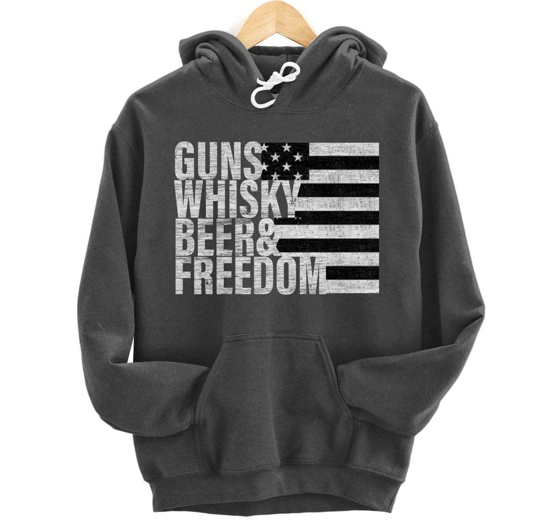 Guns Whisky Beer & Freedom Pullover Hoodie