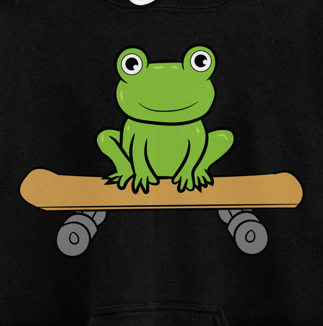Funny Skateboarding Frog Funny Skateboard Frog Skateboarder Pullover Hoodie