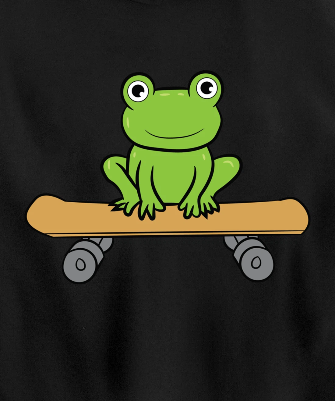 Funny Skateboarding Frog Funny Skateboard Frog Skateboarder Pullover Hoodie