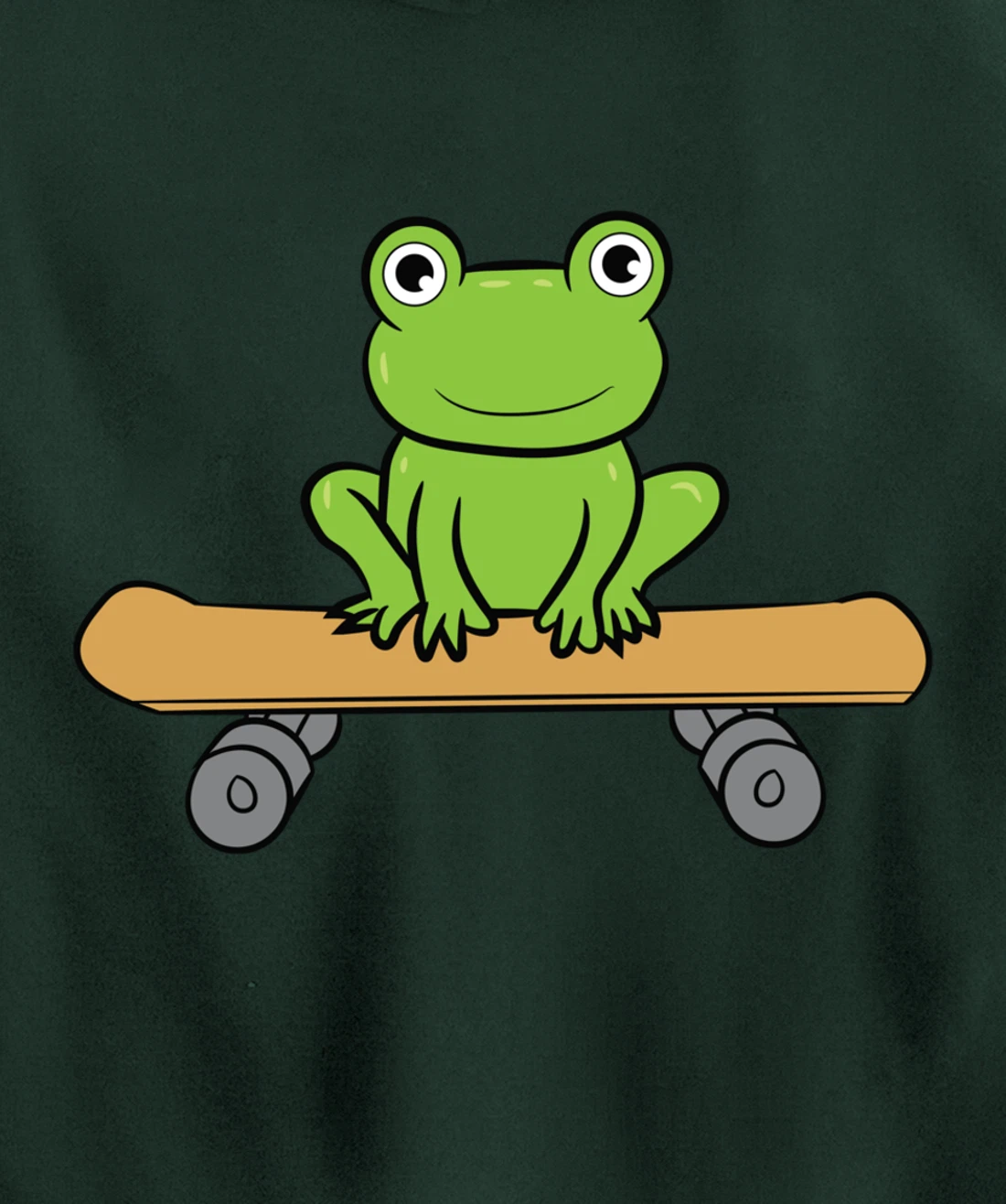 Funny Skateboarding Frog Funny Skateboard Frog Skateboarder Pullover Hoodie