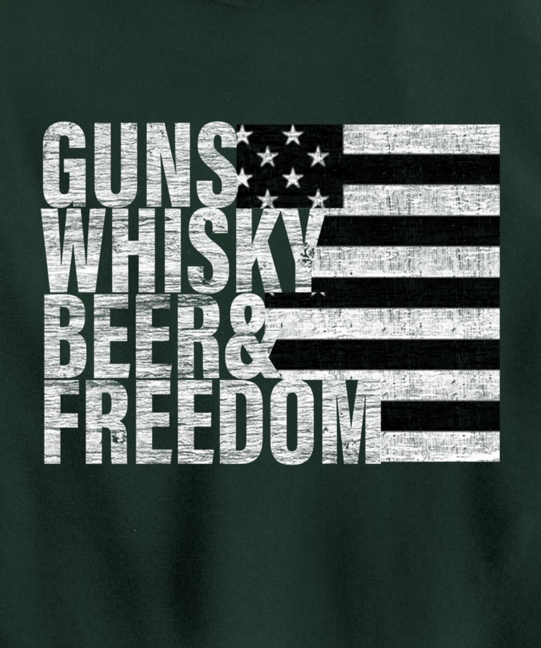 Guns Whisky Beer & Freedom Pullover Hoodie