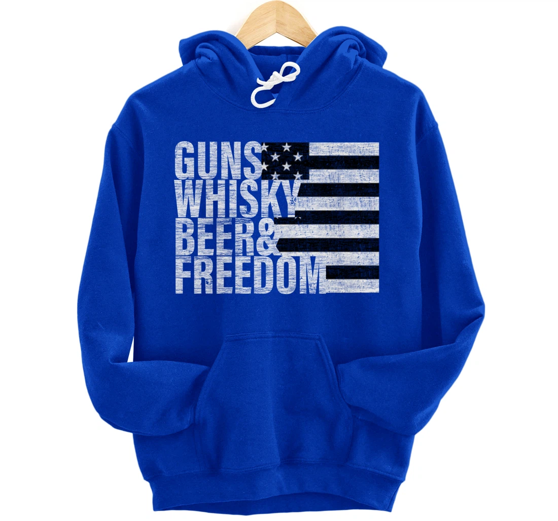 Guns Whisky Beer & Freedom Pullover Hoodie