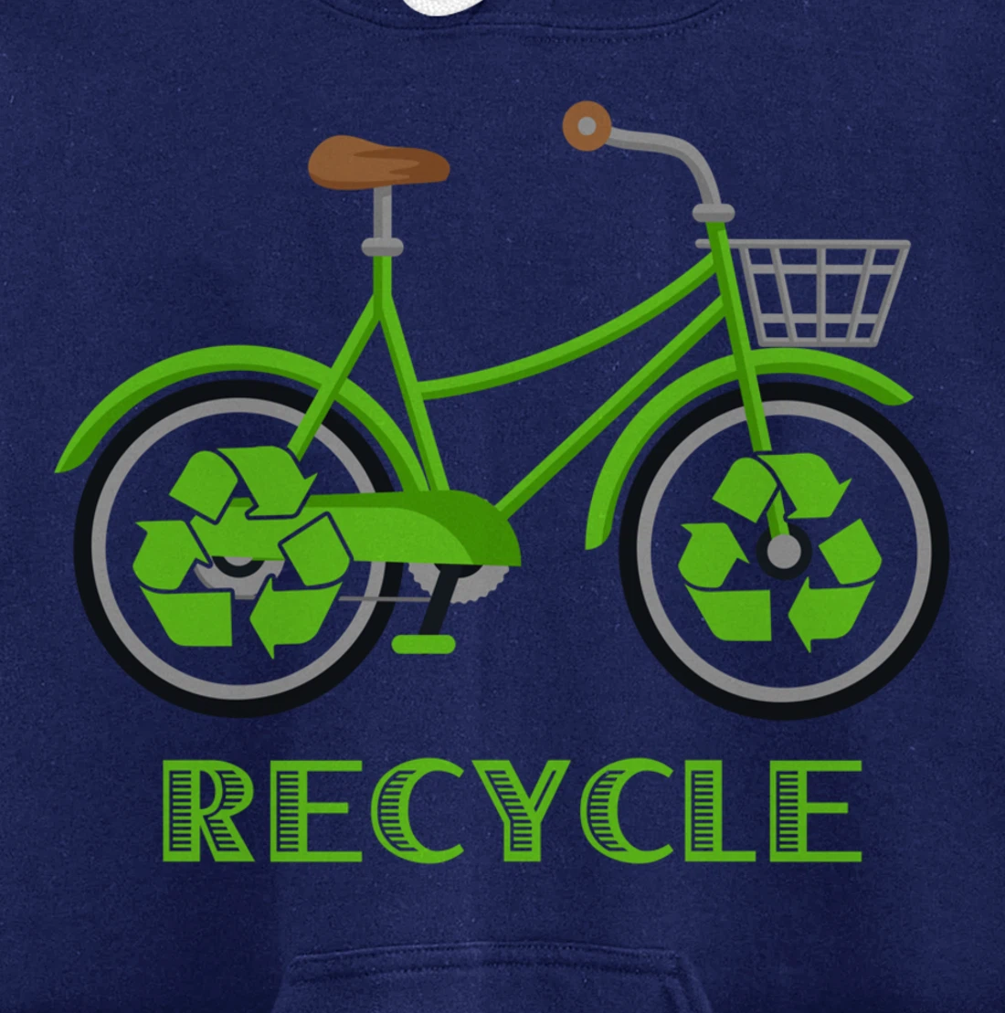 Cool Green Environment Bicycle Recycle Gift Pullover Hoodie