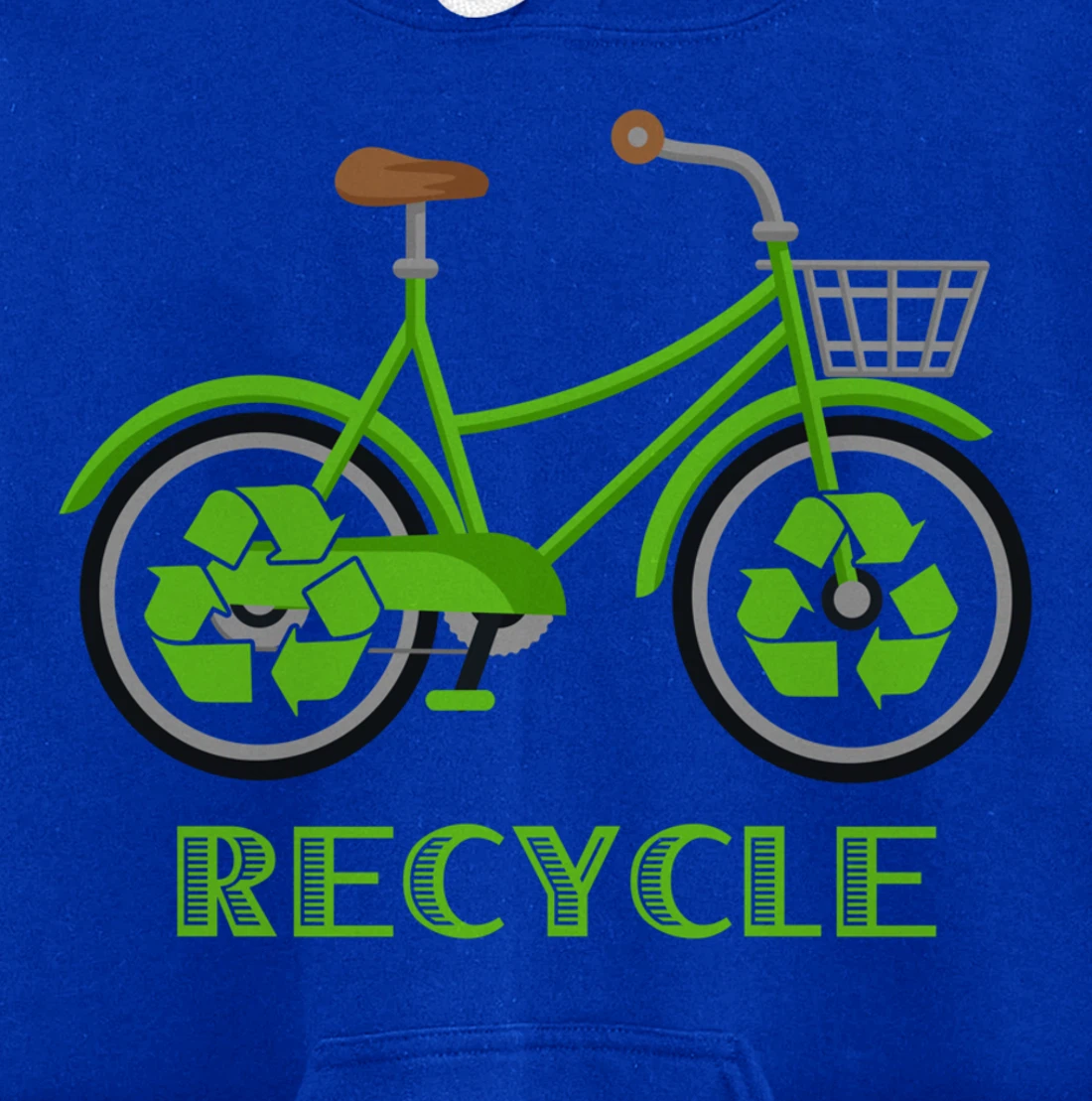 Cool Green Environment Bicycle Recycle Gift Pullover Hoodie