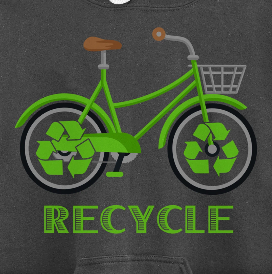 Cool Green Environment Bicycle Recycle Gift Pullover Hoodie