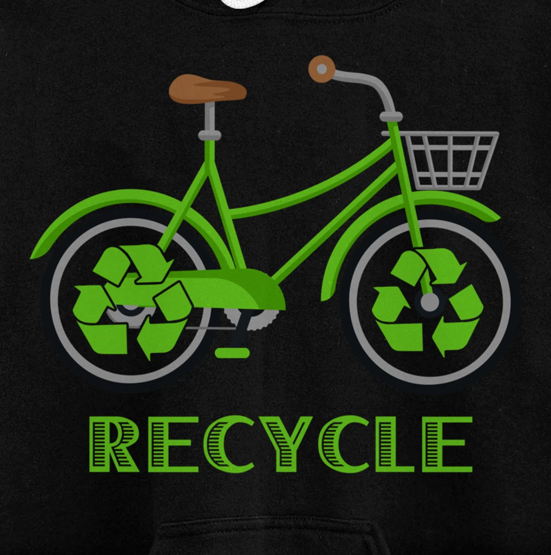Cool Green Environment Bicycle Recycle Gift Pullover Hoodie