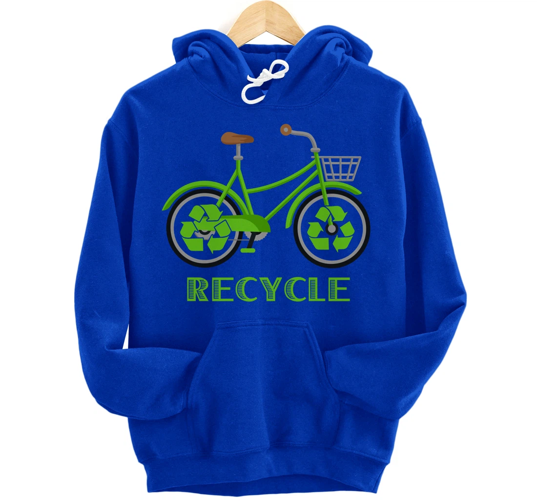 Cool Green Environment Bicycle Recycle Gift Pullover Hoodie