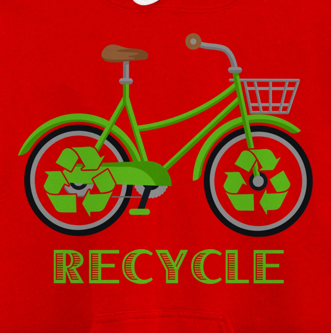 Cool Green Environment Bicycle Recycle Gift Pullover Hoodie