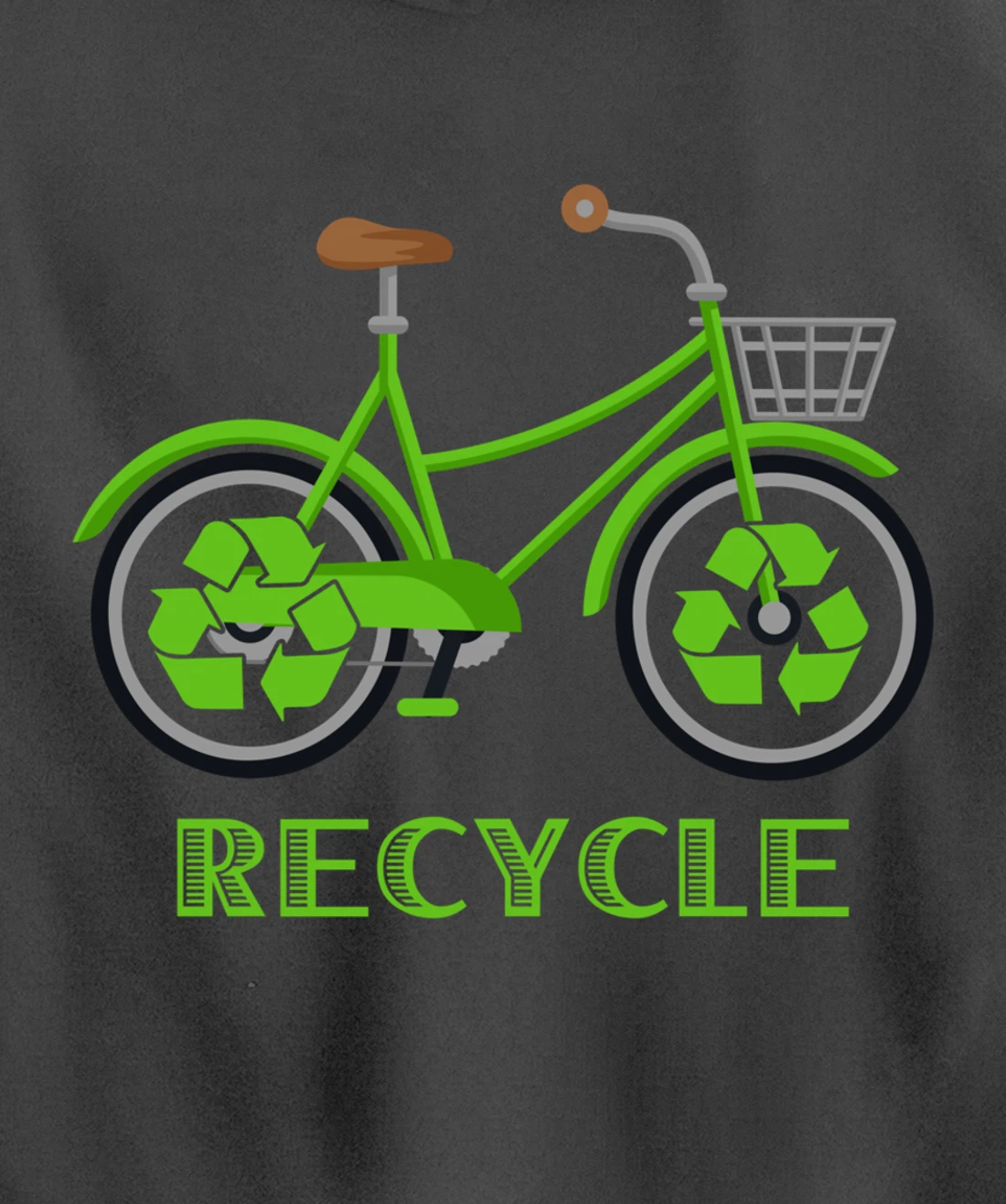 Cool Green Environment Bicycle Recycle Gift Pullover Hoodie