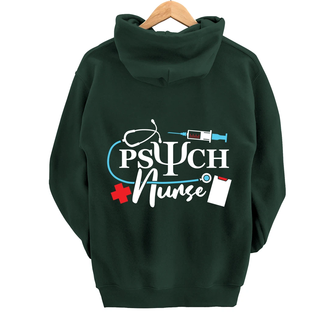 Psych Nurse Psychology Nursing Psychiatric Mental Health Pullover Hoodie