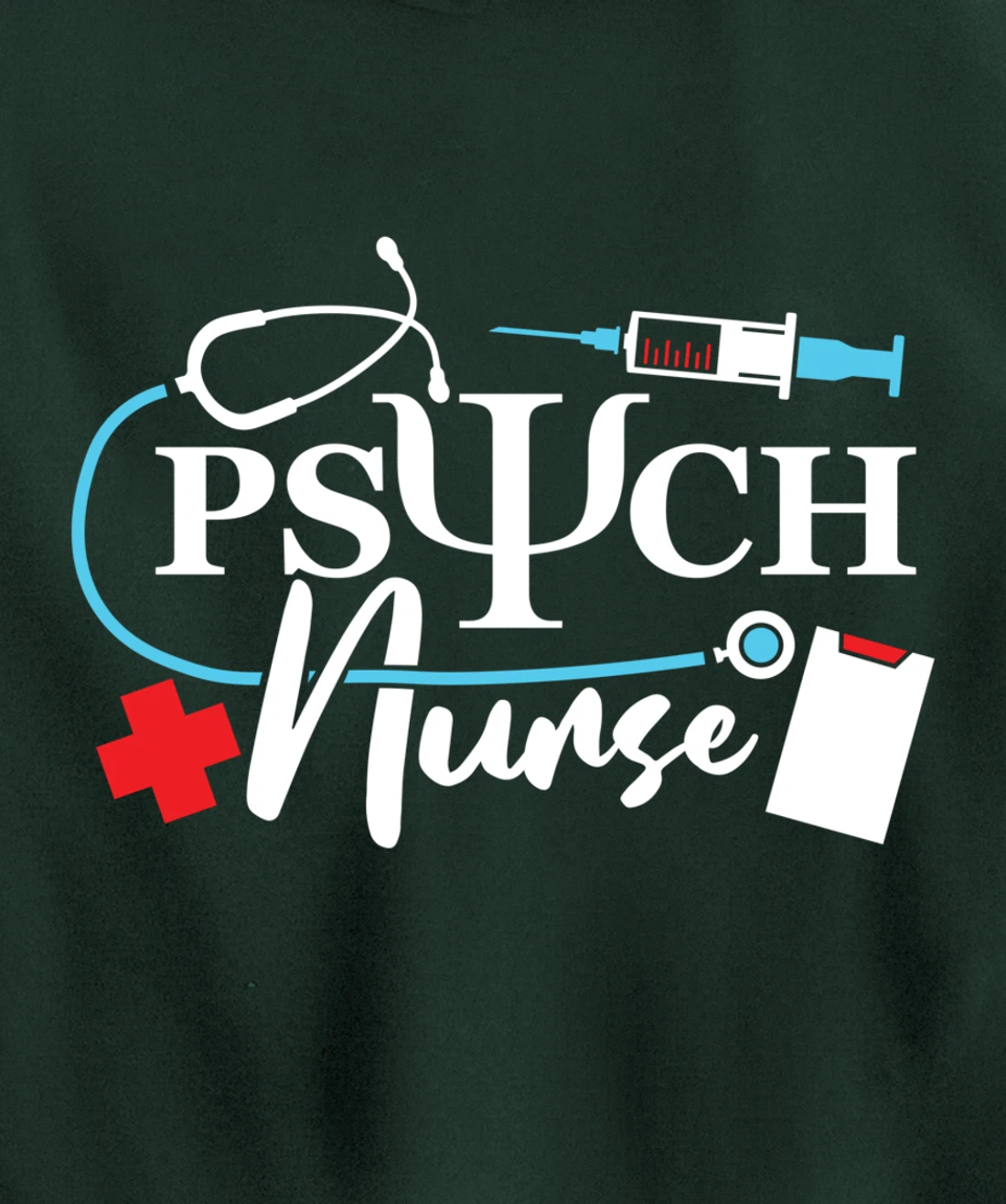 Psych Nurse Psychology Nursing Psychiatric Mental Health Pullover Hoodie