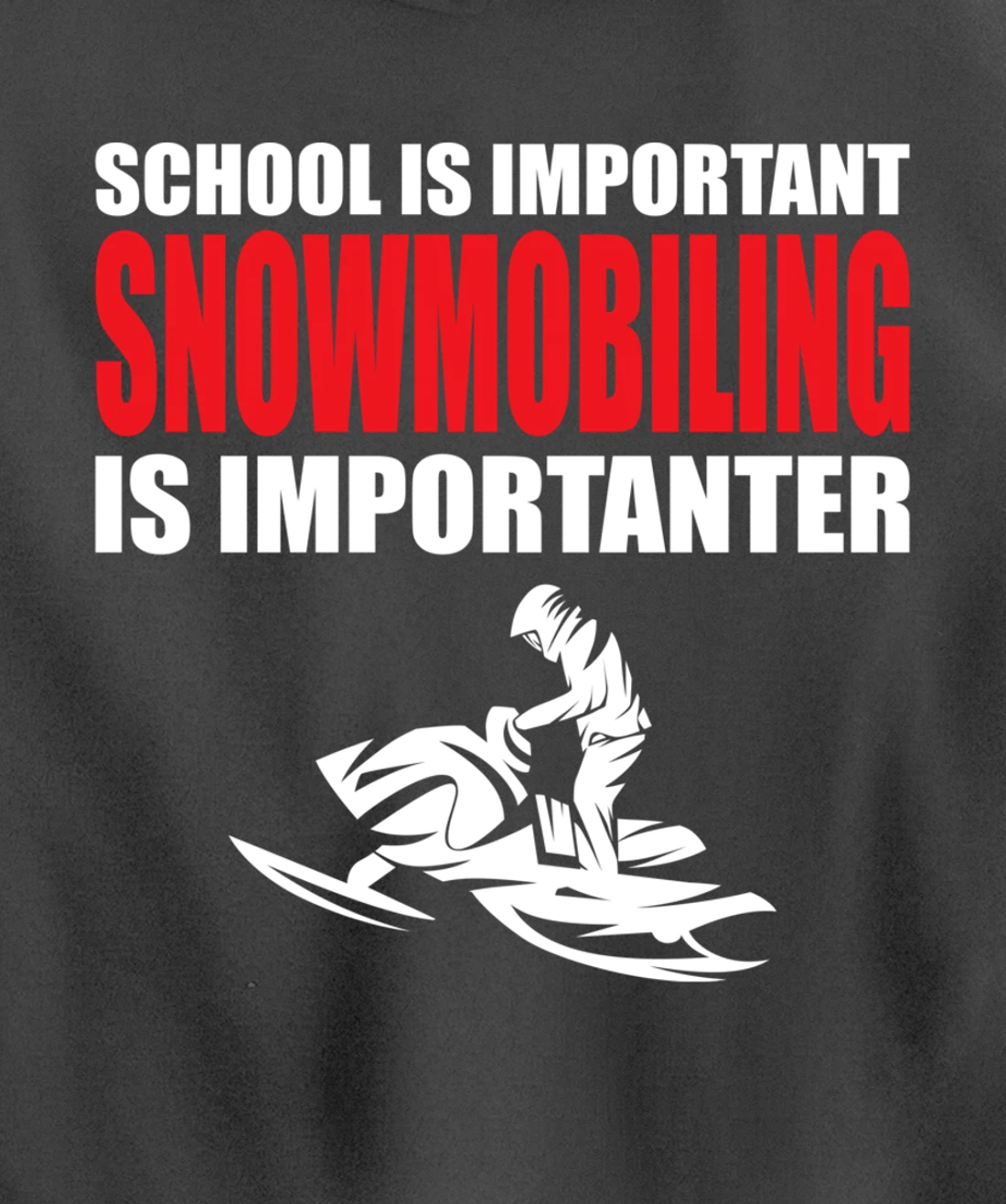 Funny School Is Important But Snowmobiling Is Importanter Pullover Hoodie