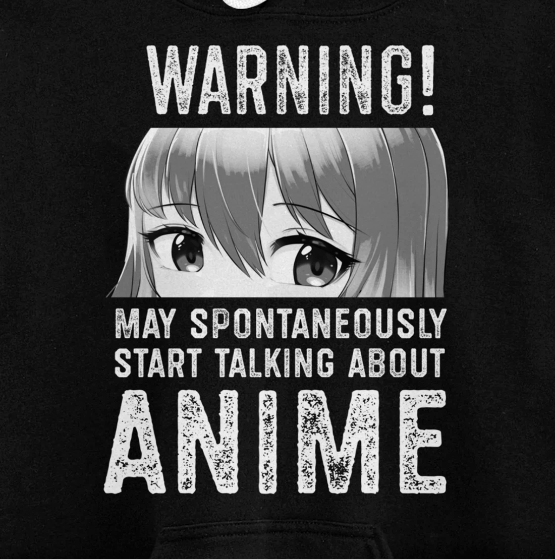 Warning May Spontaneously Talk About Anime Pullover Hoodie