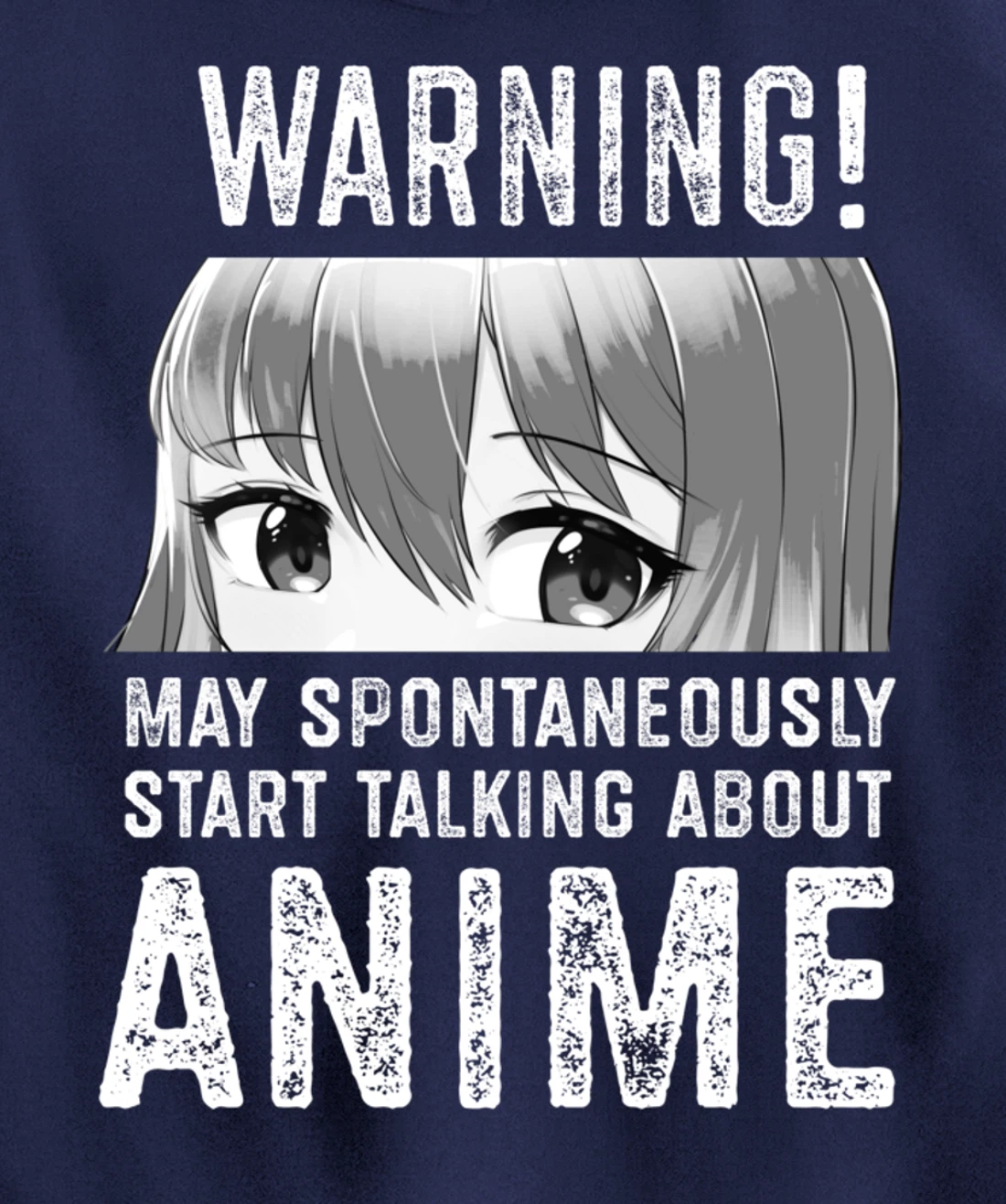 Warning May Spontaneously Talk About Anime Pullover Hoodie