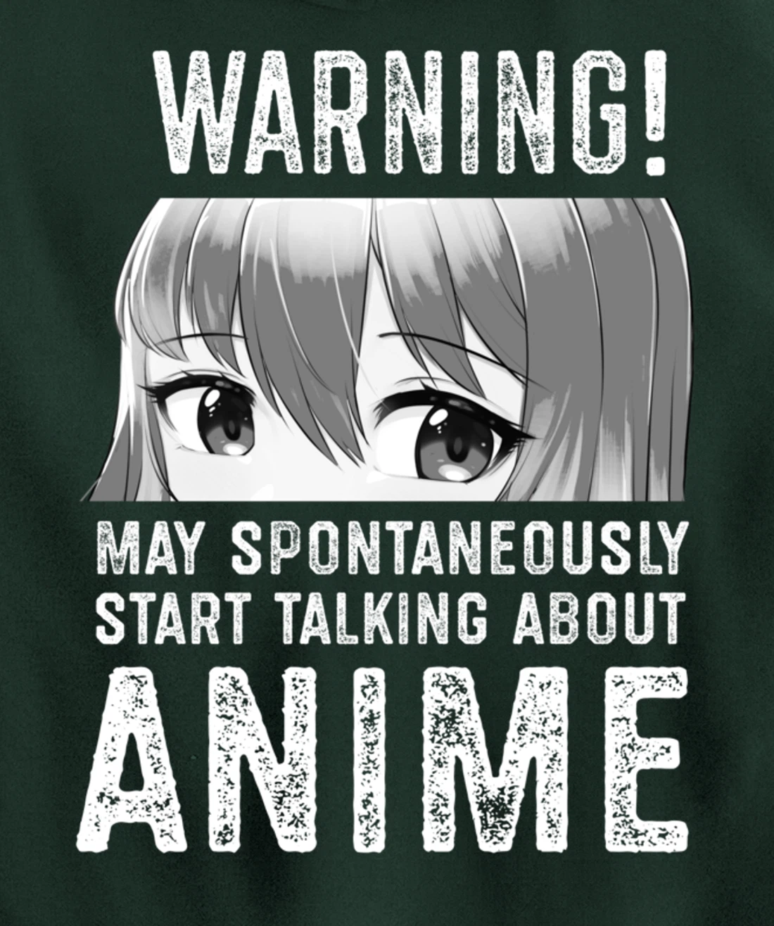 Warning May Spontaneously Talk About Anime Pullover Hoodie