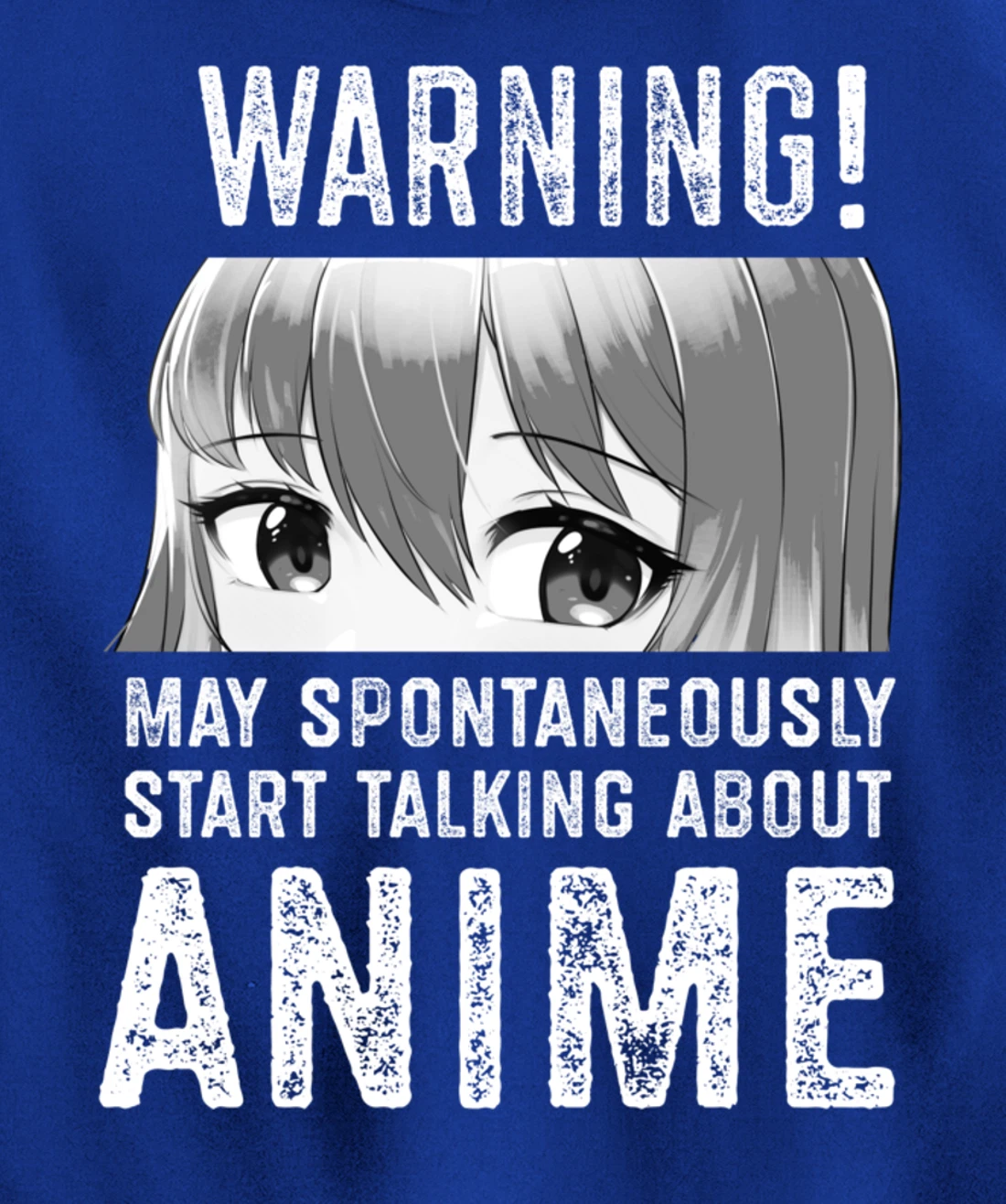 Warning May Spontaneously Talk About Anime Pullover Hoodie