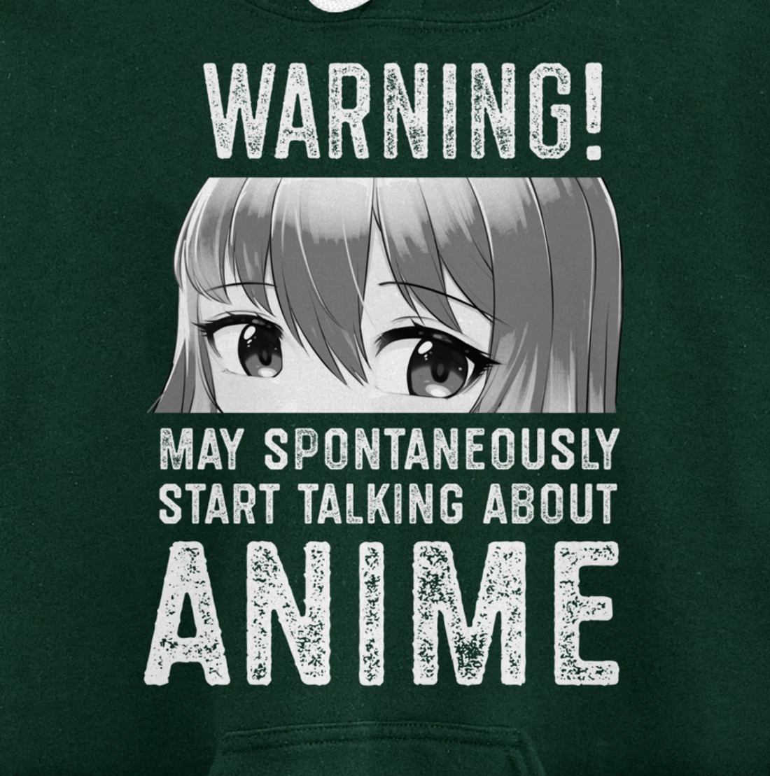 Warning May Spontaneously Talk About Anime Pullover Hoodie