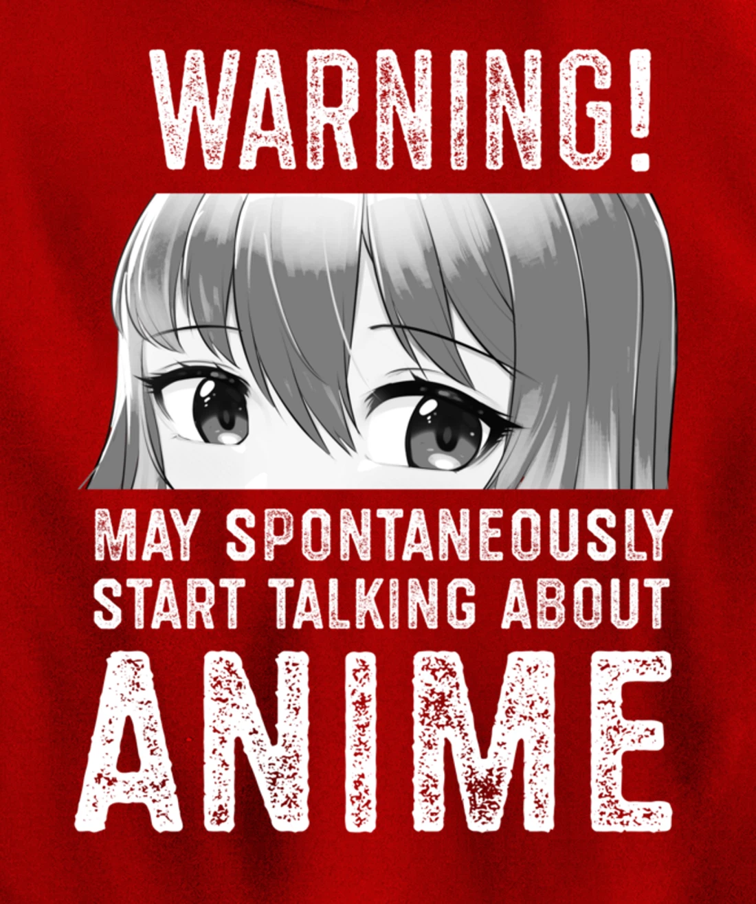 Warning May Spontaneously Talk About Anime Pullover Hoodie