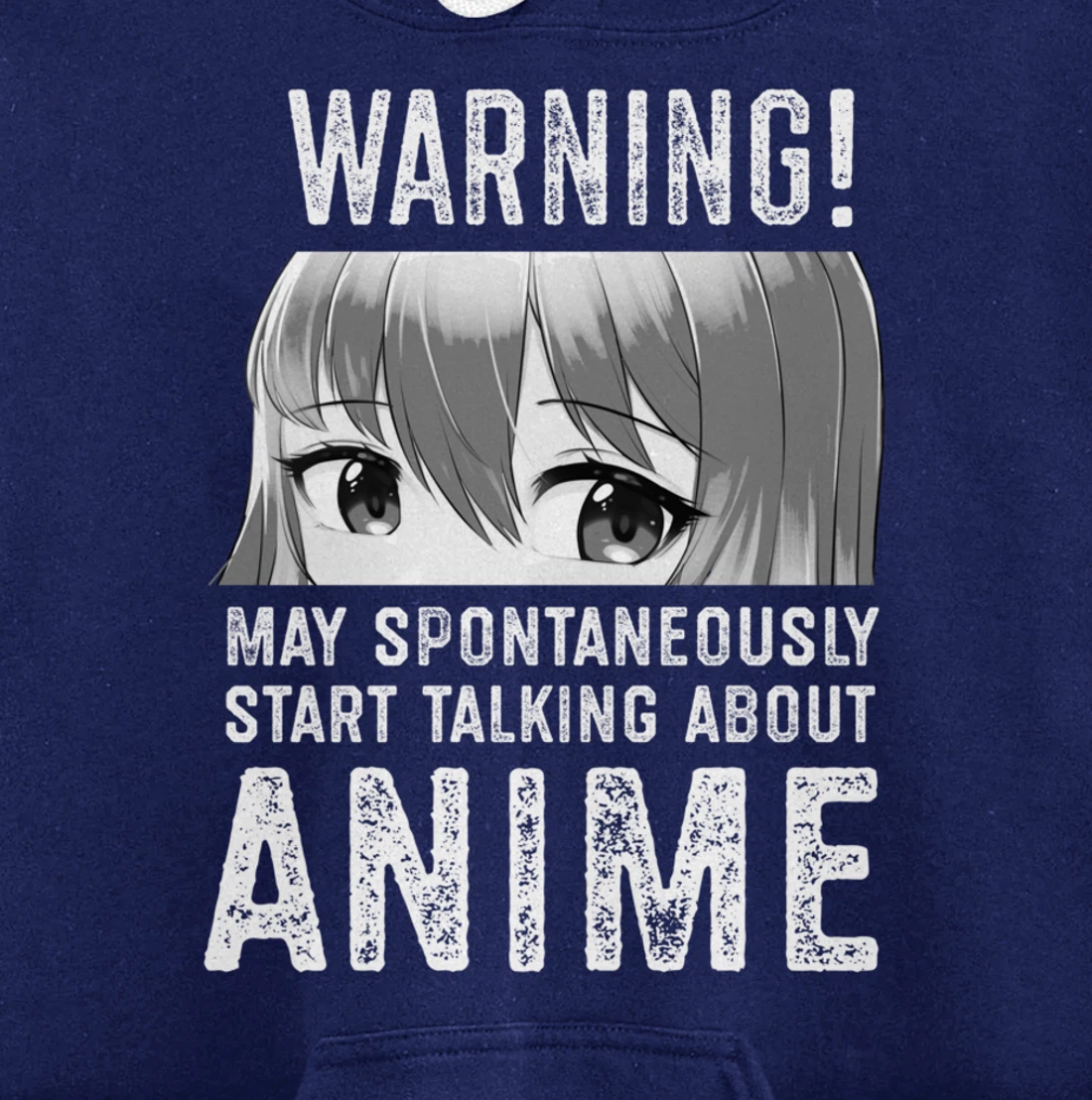 Warning May Spontaneously Talk About Anime Pullover Hoodie